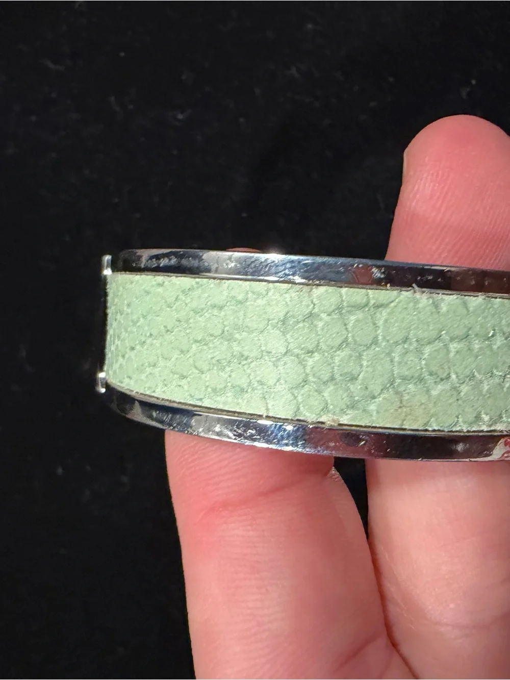 Vince Camuto Silver-Tone Bracelet with Mint Green Inlay